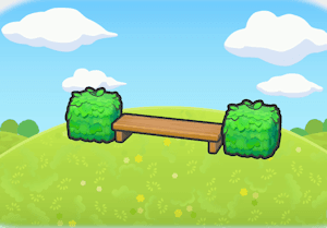 Bench with greenery habitat — attracts 3 Pokémon in Pokopia