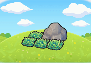 Boulder-shaded Tall Grass habitat — attracts 3 Pokémon in Pokopia