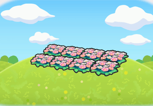 Field of Flowers habitat — attracts 3 Pokémon in Pokopia
