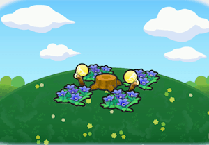 Flower garden stump stage habitat — attracts 3 Pokémon in Pokopia