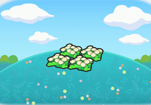 Fluffy flower bed habitat — attracts 5 Pokémon in Pokopia