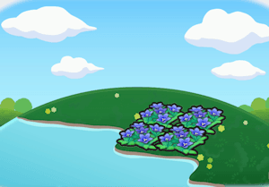 Hydrated graceful flower bed habitat — attracts 3 Pokémon in Pokopia