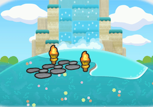 Illuminated waterfall