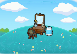 Moisturizing makeup stand habitat — attracts 2 Pokémon in Pokopia