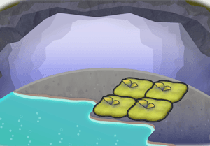 Mossy hot spring habitat — attracts 1 Pokémon in Pokopia