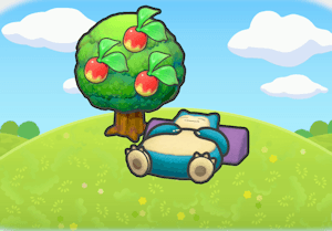 Tree-shaded snoozing Snorlax habitat — attracts 2 Pokémon in Pokopia