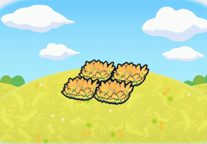 Yellow tall grass habitat — attracts 3 Pokémon in Pokopia