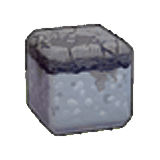 Damaged asphalt road