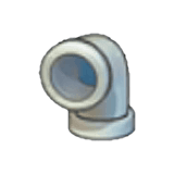 Iron pipe (downward curve)