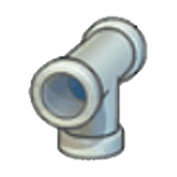 Iron pipe (downward T)