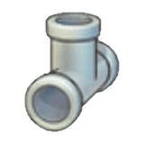 Iron pipe (upward T)