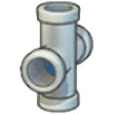 Iron pipe (vertical cross)