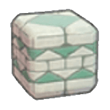 Patterned aged-stone wall