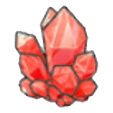 Red crystal cluster