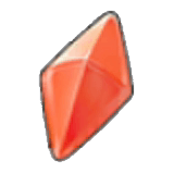Red crystal fragment