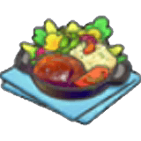 Vibrant hamburger steak