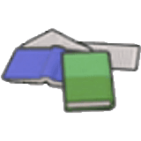 Book pile item in Pokémon Pokopia