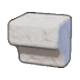 Carved white rock