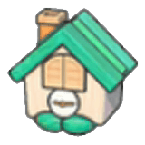 Rowlet clock item in Pokémon Pokopia